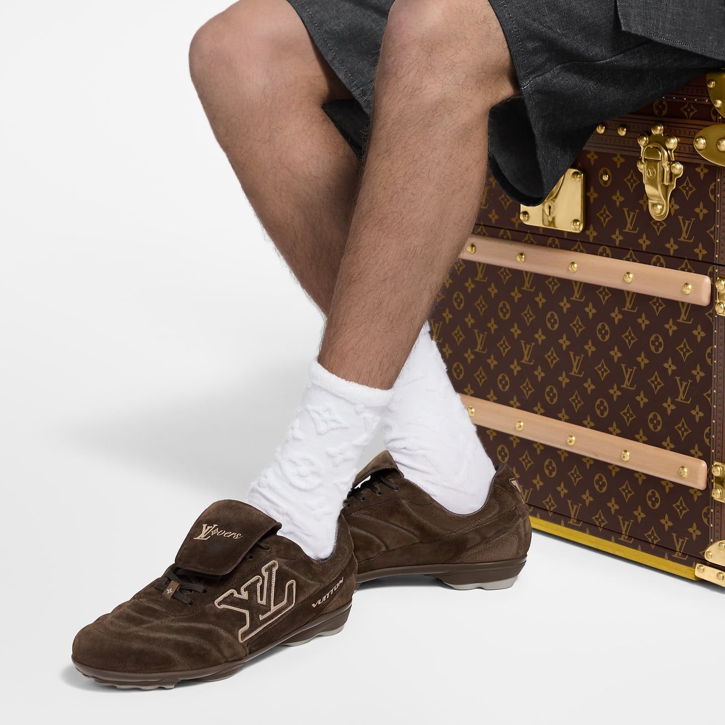  Giày Nam Louis Vuitton LV Footprint Soccer Trainers 'Brown' 