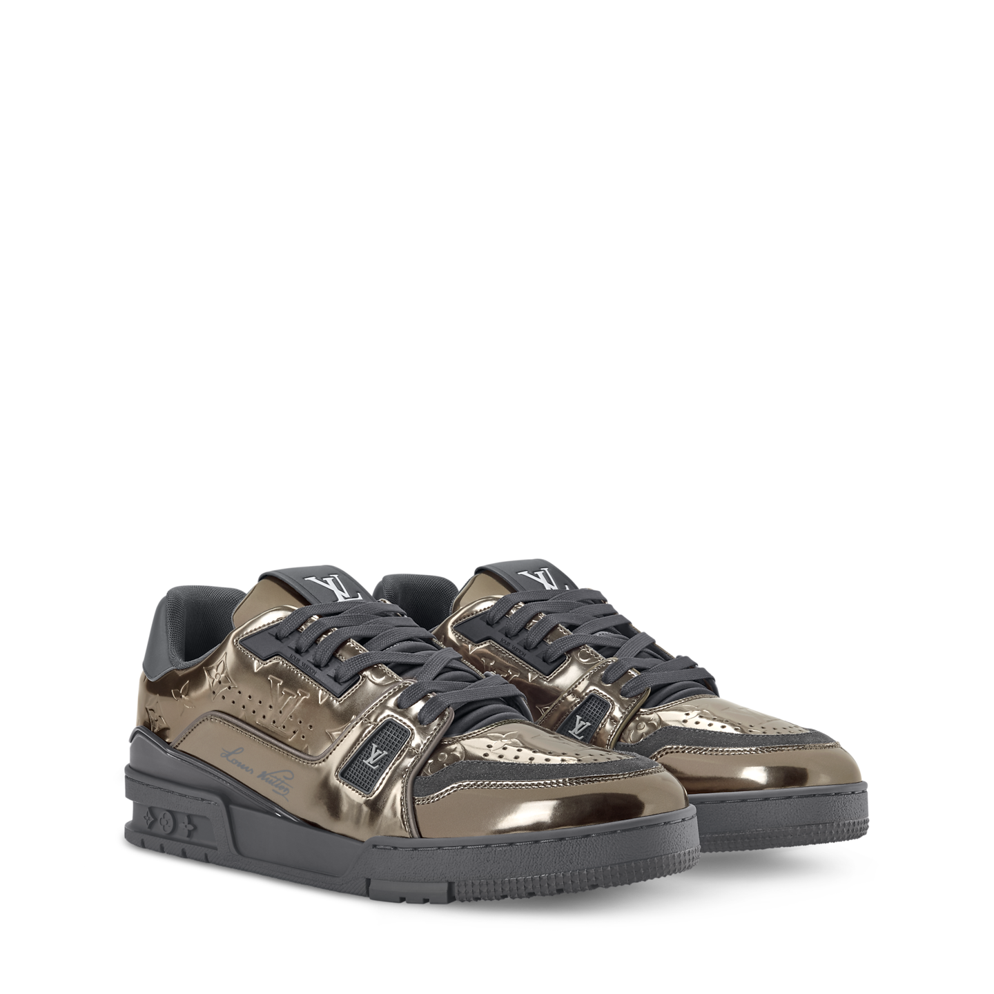  Giày Nam Louis Vuitton LV Trainer Sneaker 'Anthracite Gray' 