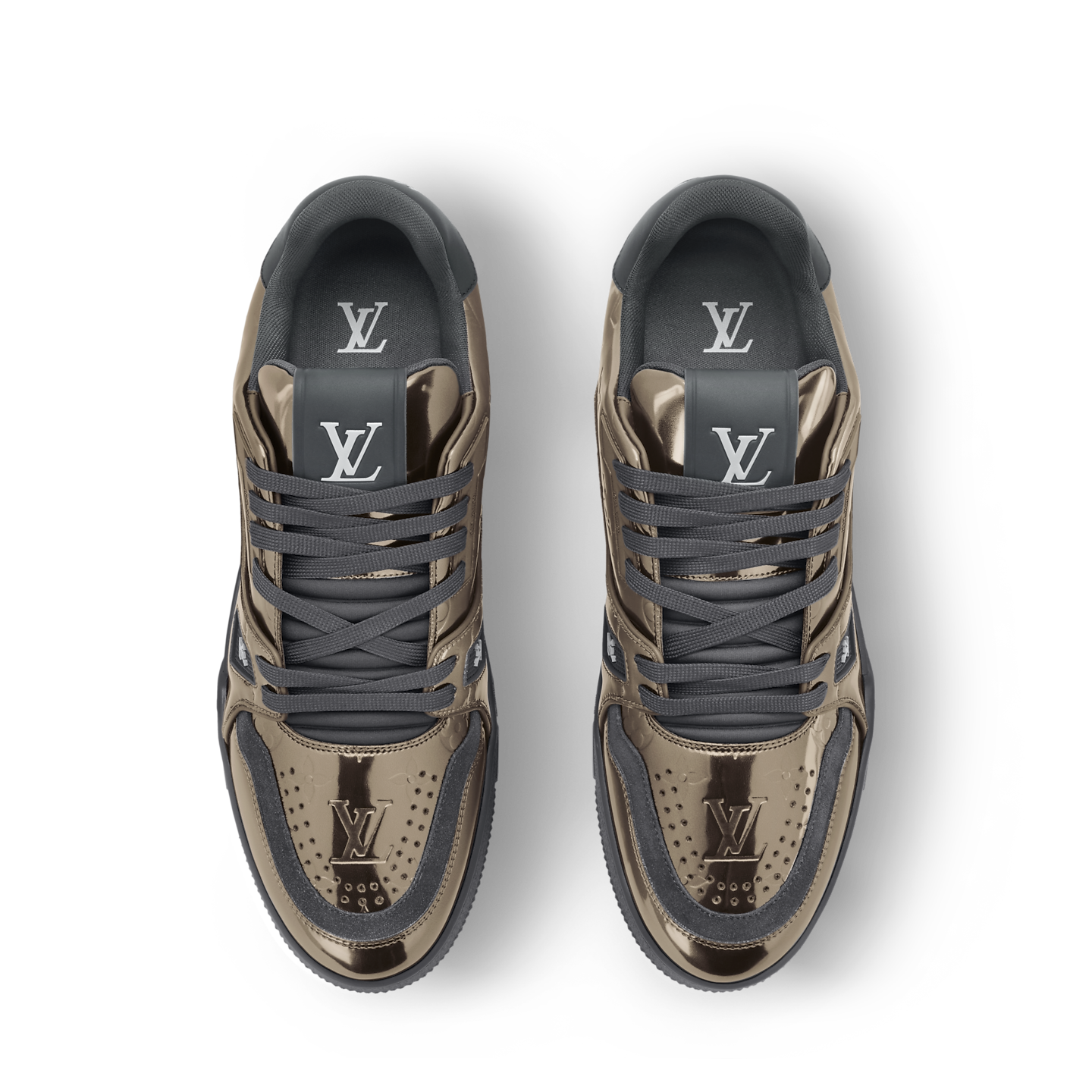  Giày Nam Louis Vuitton LV Trainer Sneaker 'Anthracite Gray' 