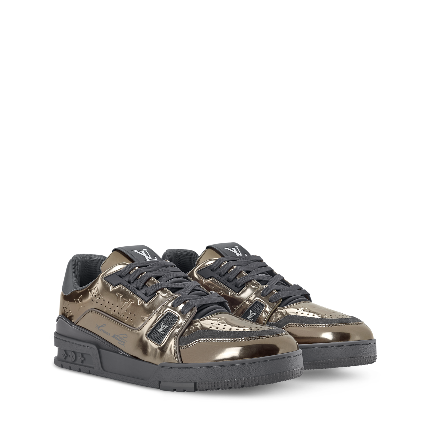  Giày Nam Louis Vuitton LV Trainer Sneaker 'Anthracite Gray' 