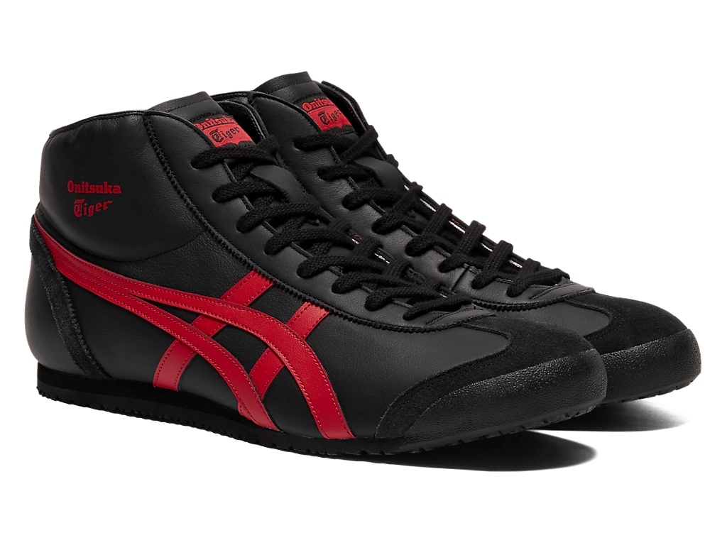  Giày Nam Onitsuka Tiger Mexico Mid Runner 'Black Red' 