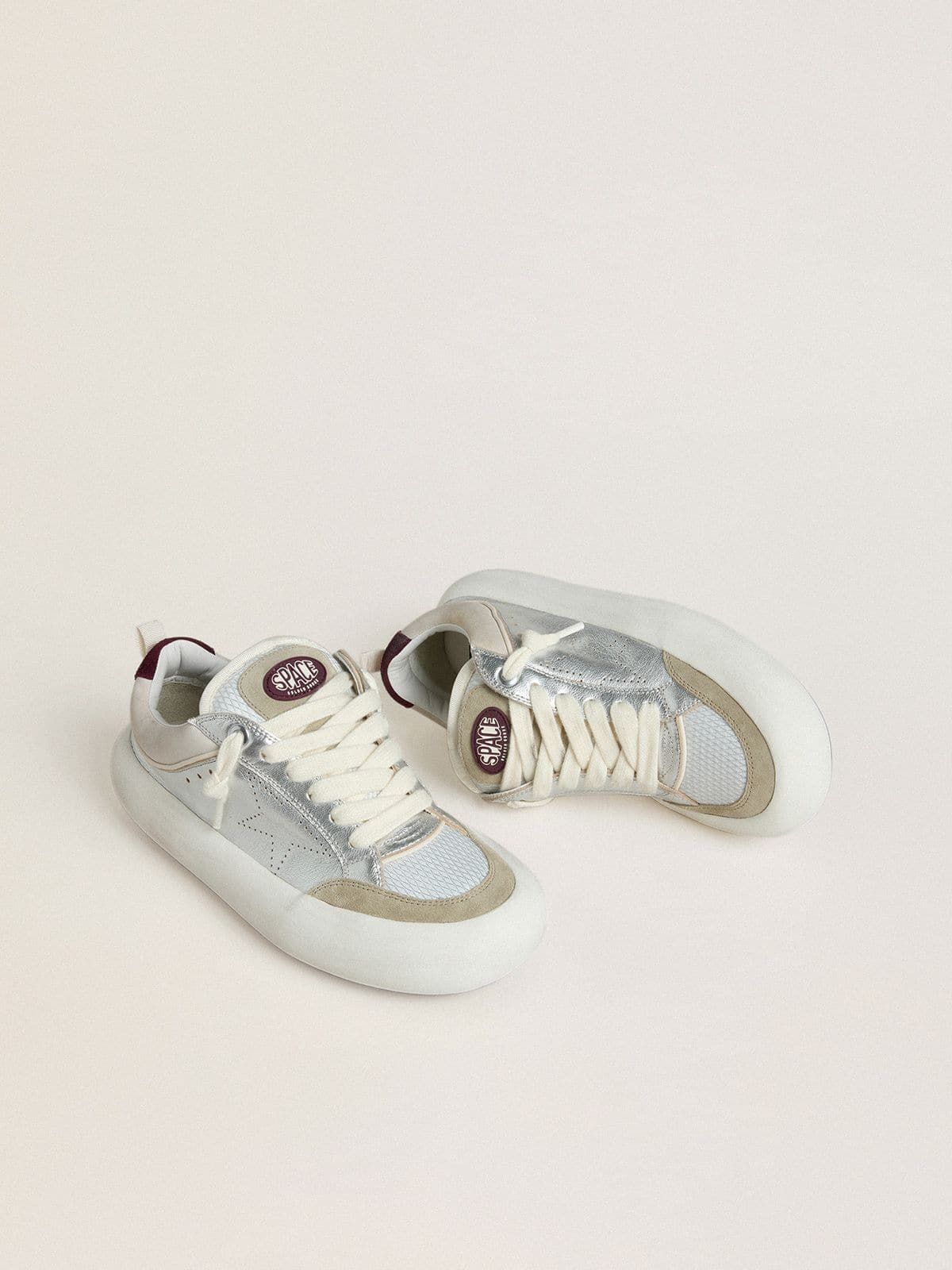  Giày Nữ Golden Goose Space-Star Cube 'Gray' 