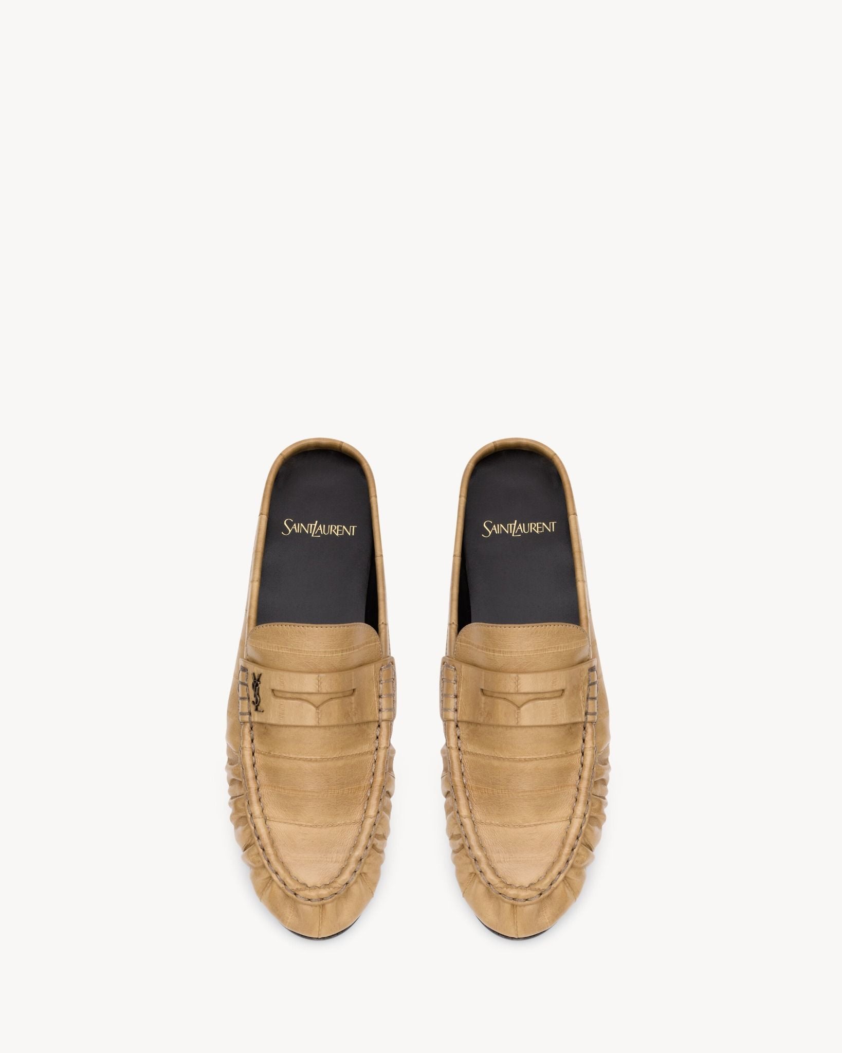  Giày Nữ Saint Laurent Le Loafer Mules 'Soft Beige' 