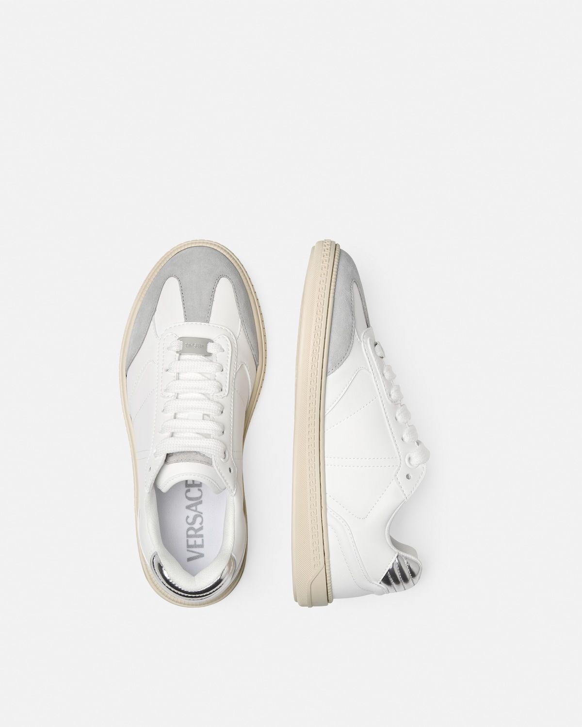  Giày Nữ Versace Greca Court Trainers 'White' 