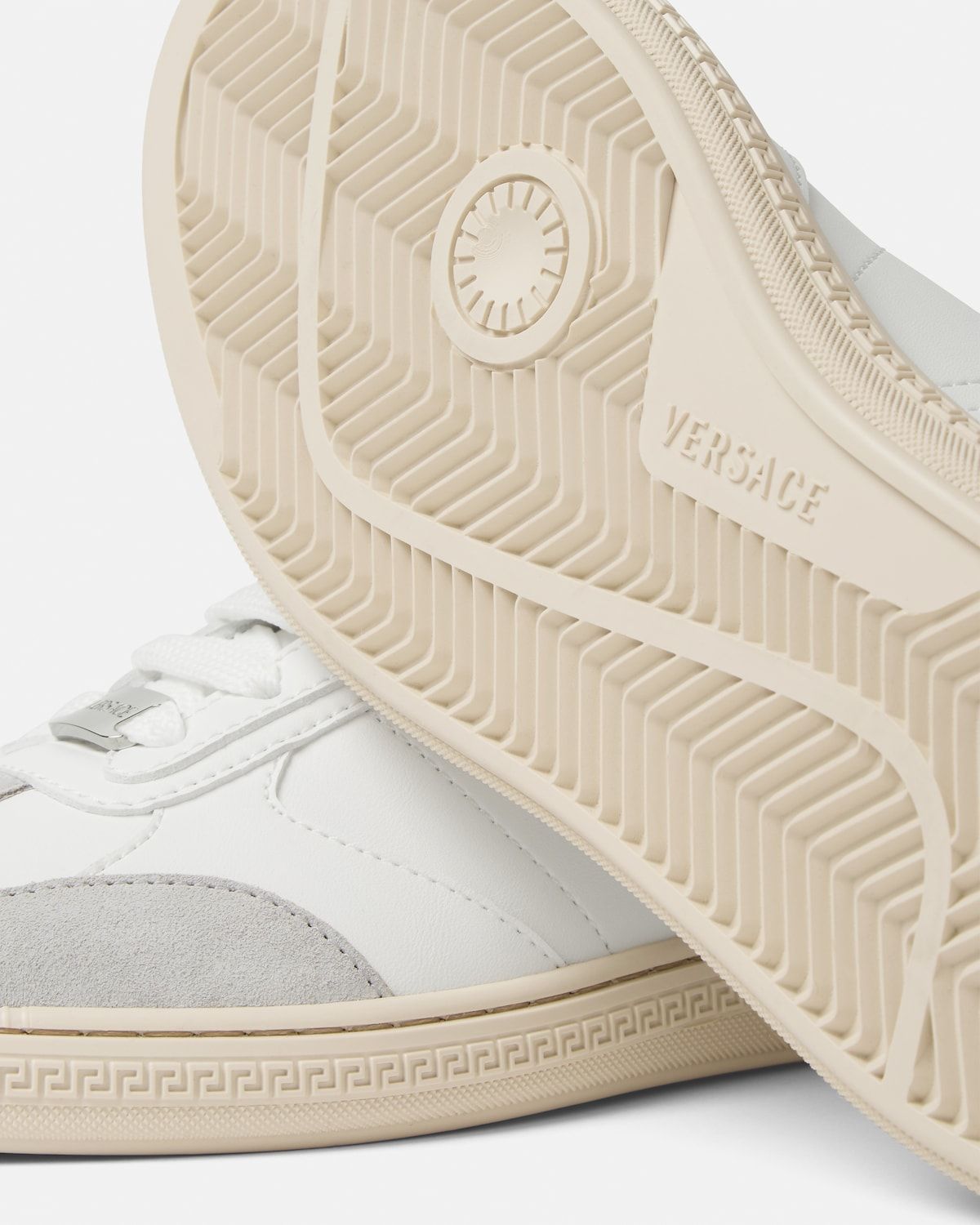  Giày Nữ Versace Greca Court Trainers 'White' 