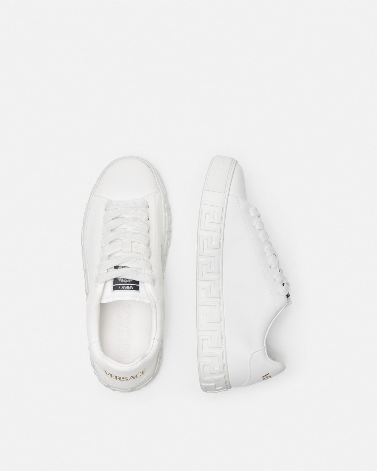  Giày Nữ Versace Greca Nylon Trainers 'White' 