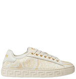  Giày Nữ Versace Greca Printed Trainers 'Beige' 