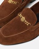  Giày Nữ Versace Medusa Suede Loafers 'Brown' 