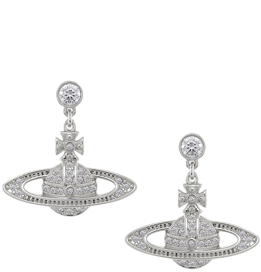  Khuyên Tai Nữ Vivienne Westwood Mini Bas 'Silver' 