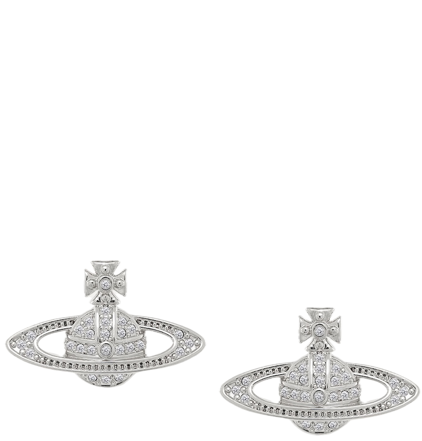  Khuyên Tai Nữ Vivienne Westwood Mini Bas 'Silver' 