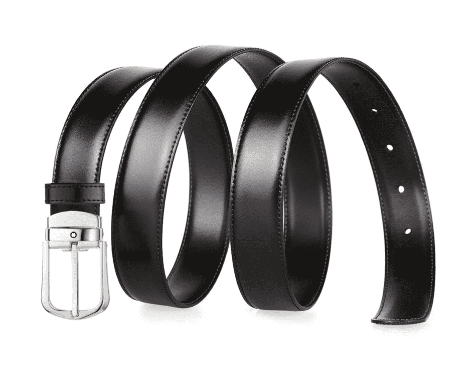  Thắt Lưng Nữ Montblanc Curved Horseshoe Buckle Belt 'Black' 