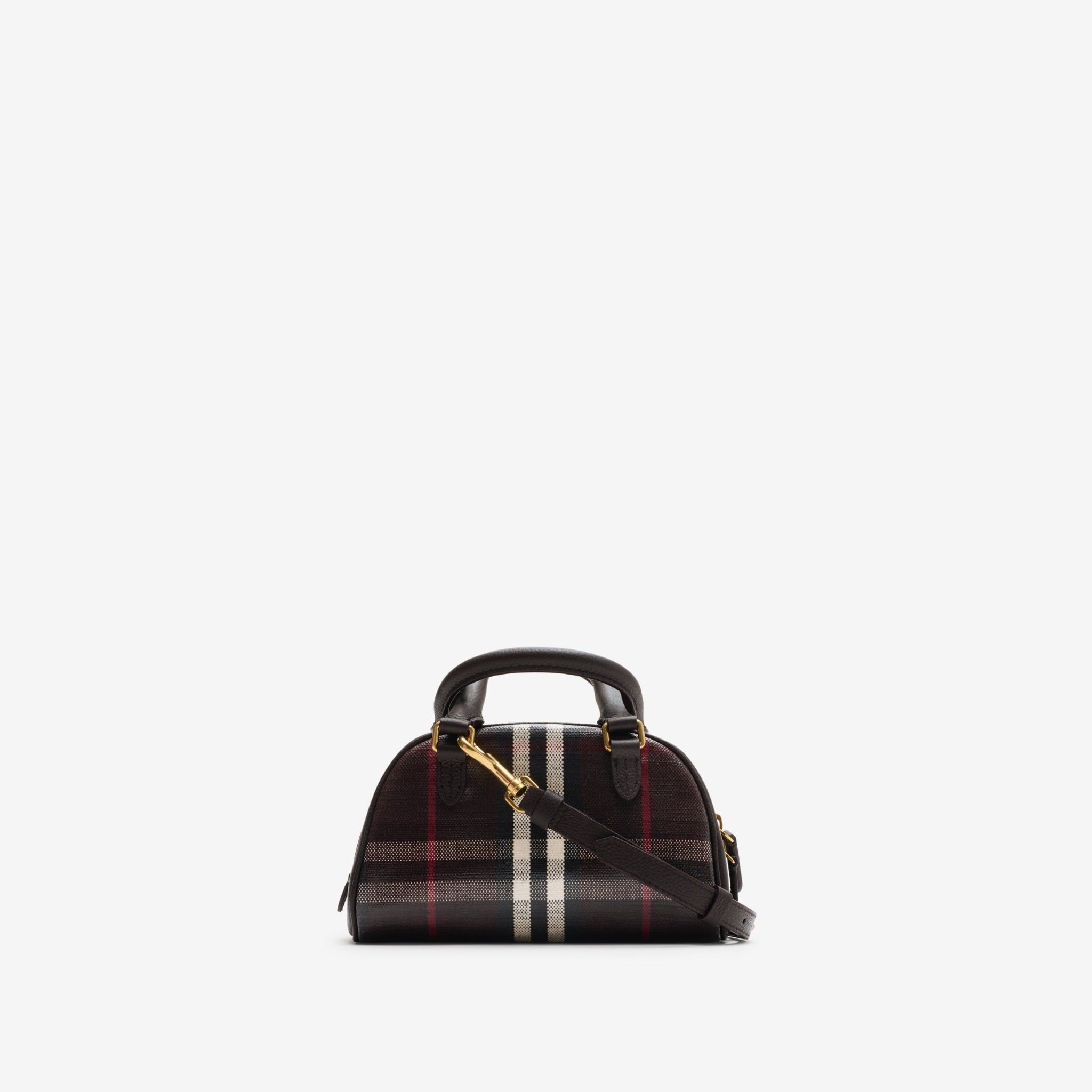  Túi Nữ Burberry Mini Highlands Bowling Bag​ 'Mahogany Red' 