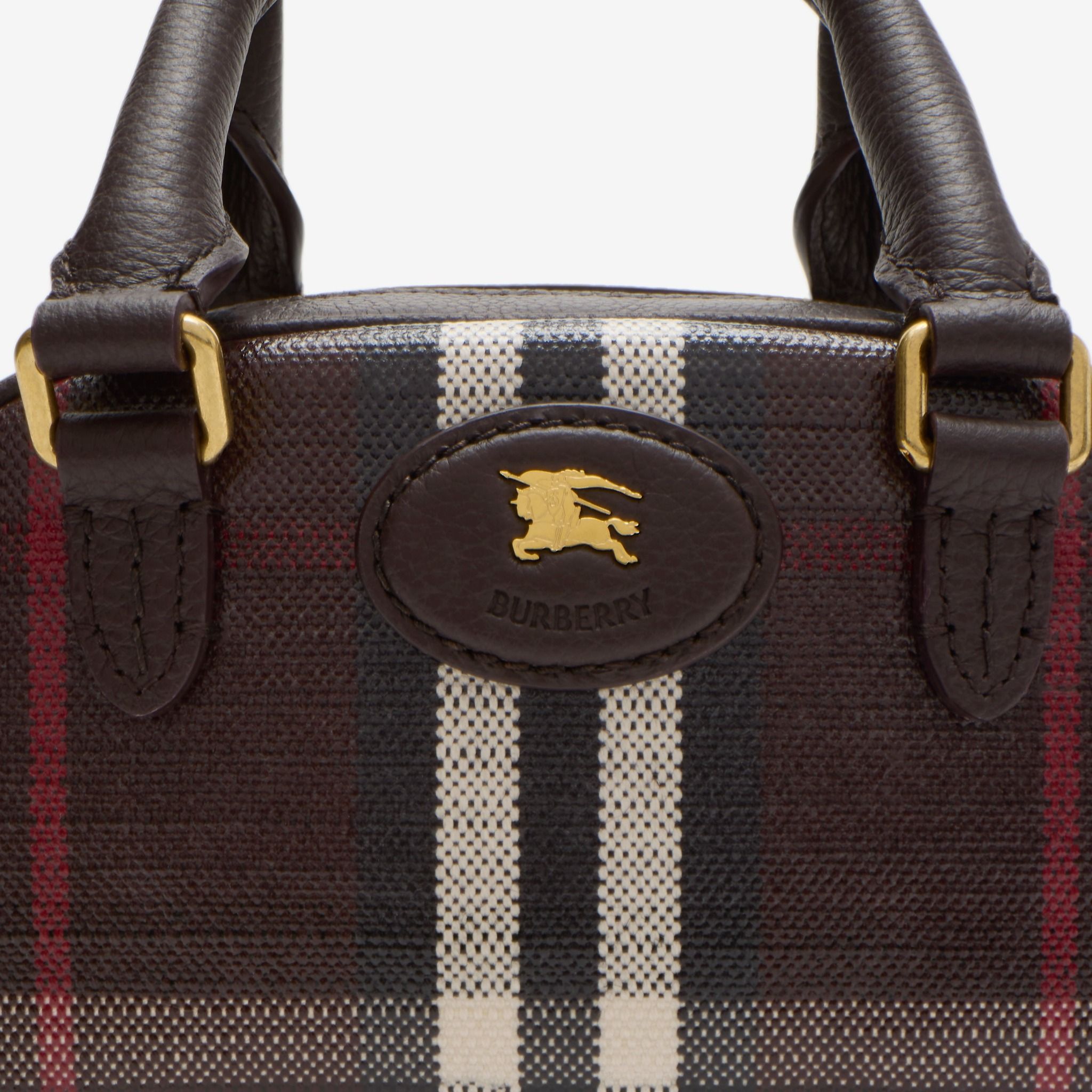  Túi Nữ Burberry Mini Highlands Bowling Bag​ 'Mahogany Red' 