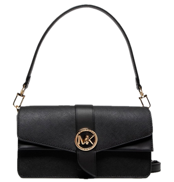  Túi Nữ Michael Kors Greenwich Medium Saffiano 'Black' 