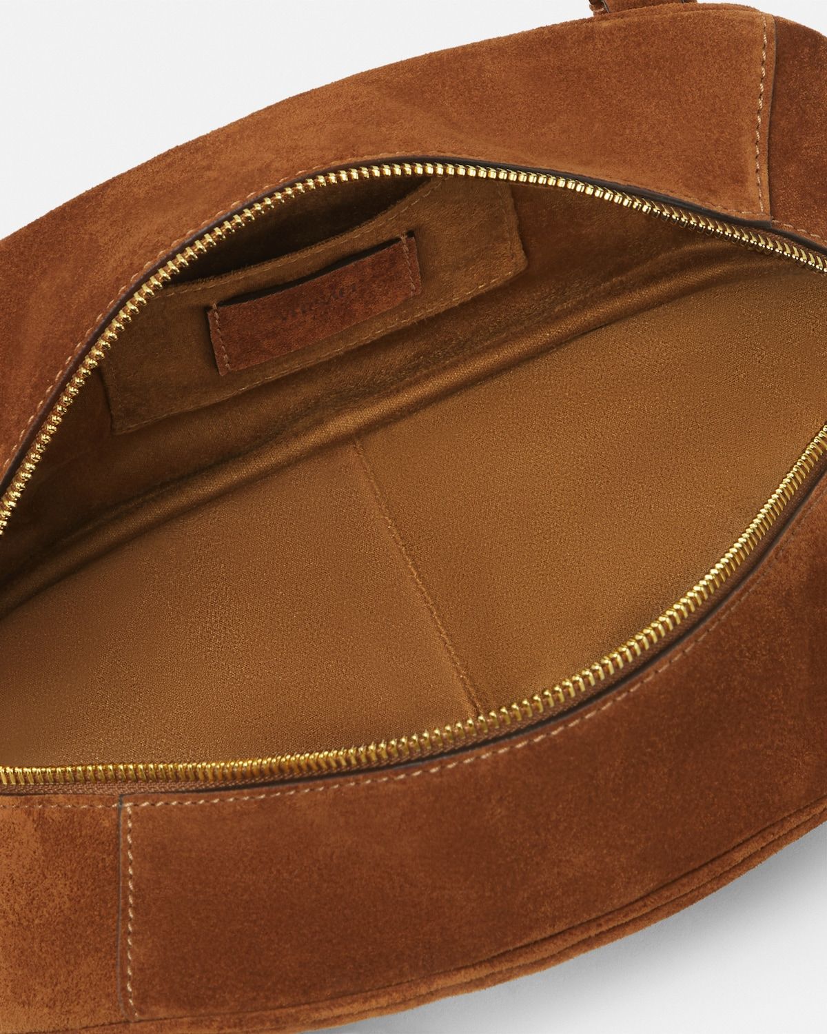  Túi Nữ Versace Tag Suede Bowling Bag 'Brown' 