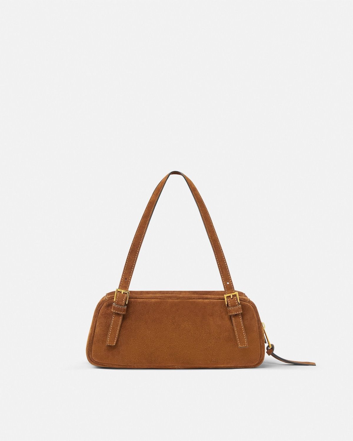  Túi Nữ Versace Tag Suede Bowling Bag 'Brown' 