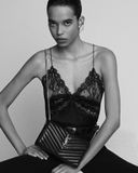  Ví Nữ Saint Laurent Cassandre Chain Wallet 'Black' 