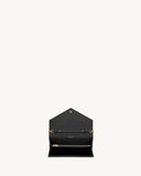  Ví Nữ Saint Laurent Cassandre Chain Wallet 'Black' 