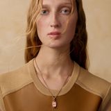  Vòng Cổ Nữ Hermes Mini Maillon 'Rose Beauté Rose Gold' 