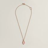  Vòng Cổ Nữ Hermes Mini Maillon 'Rose Beauté Rose Gold' 