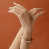  Vòng Tay Nữ Hermes Mini Clic Chaine d'Ancre 'Marron' 