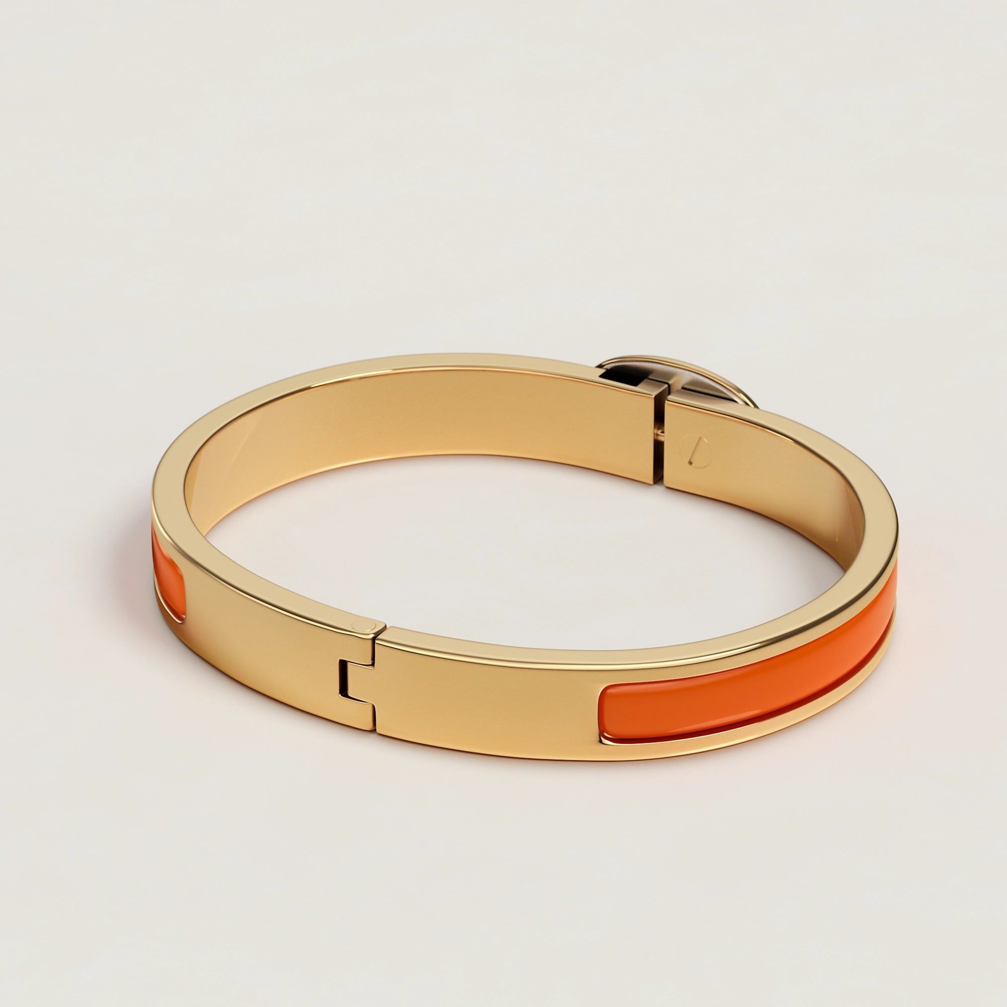  Vòng Tay Nữ Hermes Mini Clic Chaine d'Ancre 'Orange' 