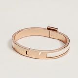  Vòng Tay Nữ Hermes Mini Clic Medor 'Crème Rose Gold' 