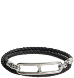  Vòng Tay Nữ Hermes Roulis Double Tour 'Noir Palladium' 