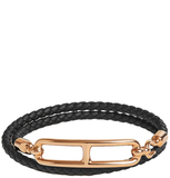  Vòng Tay Nữ Hermes Roulis Double Tour 'Noir Rose Gold' 