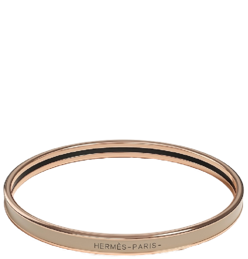 Vòng Tay Nữ Hermes Uni Bangle 'Marron Glacé Rose Gold' 