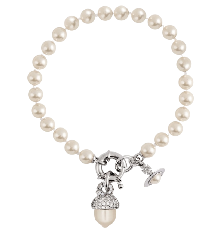  Vòng Tay Nữ Vivienne Westwood Lucille Pearl 'Silver' 