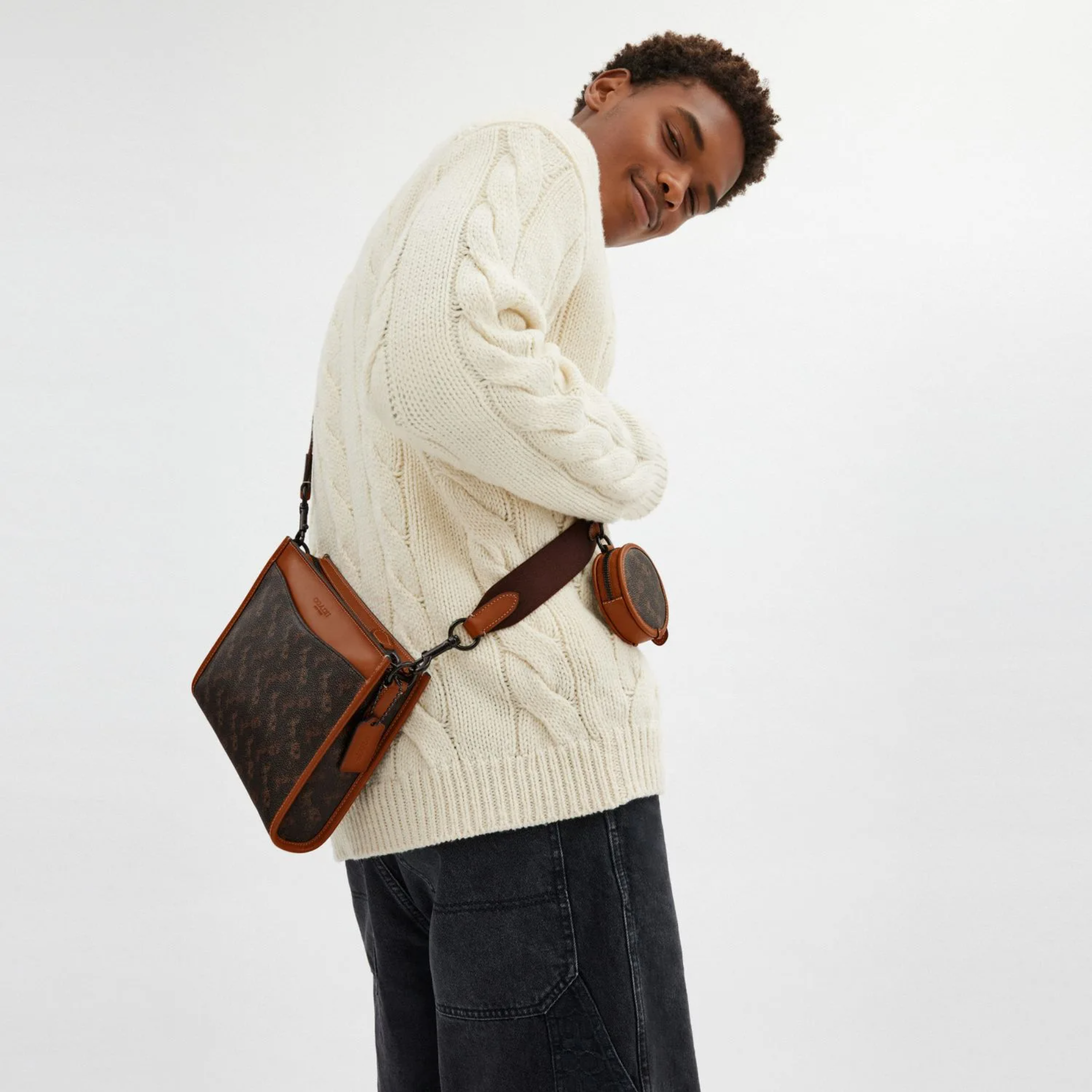  Túi Nữ Coach Hitch Convertible Crossbody ‘Brown’ 