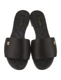  Dép Nữ Chanel Sandales Chaussures Sandals 'Black' 