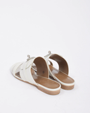  Dép Nữ Hermes Avenue Kelly Flat Sandals 'White' 