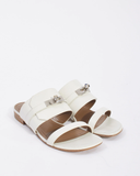  Dép Nữ Hermes Avenue Kelly Flat Sandals 'White' 
