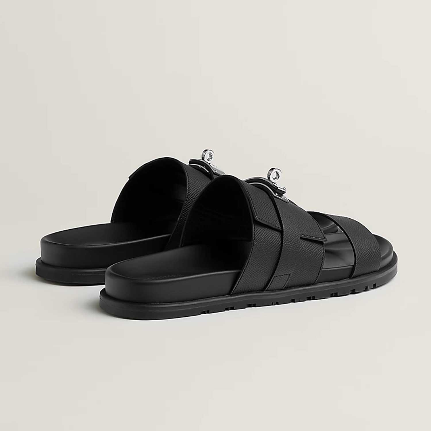  Dép Nam Hermes Jackson Sandal 'Black' 