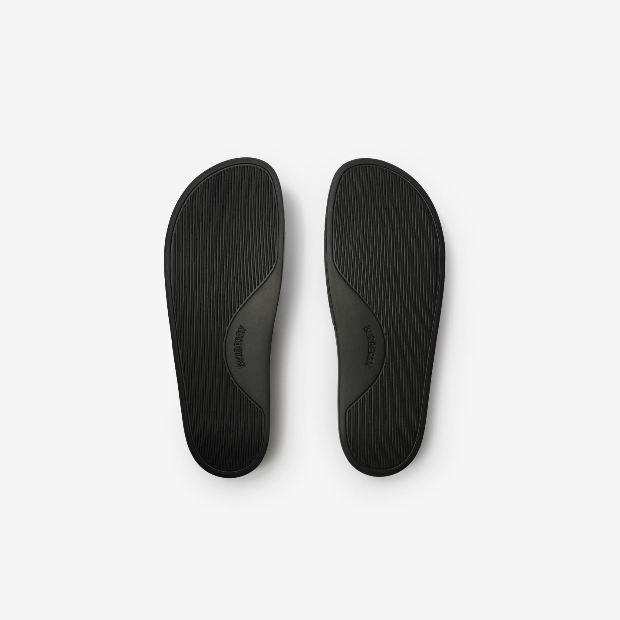  Dép Burberry Check Slides 'Navy' 