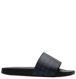  Dép Burberry Check Slides 'Navy' 