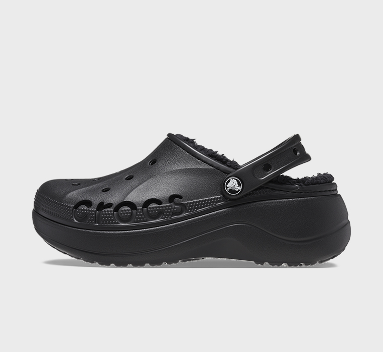  Dép Crocs Baya Platform Lined Clogs ‘Black’ 