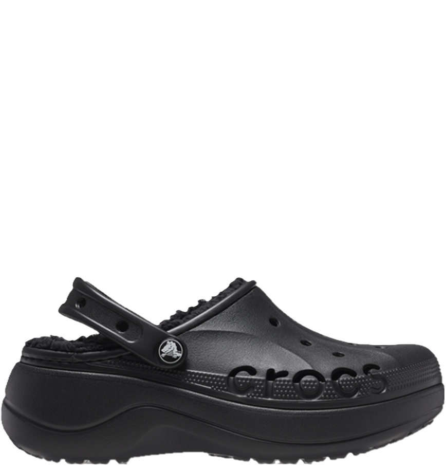  Dép Crocs Baya Platform Lined Clogs ‘Black’ 