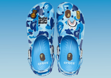  Dép Crocs Classic Clog x A Bathing Ape ABC ‘Camo Blue’ 