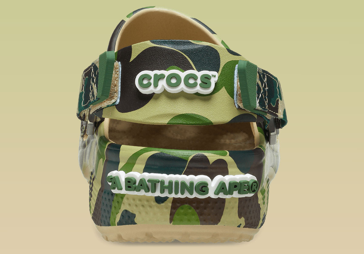  Dép Crocs Classic Clog x A Bathing Ape ABC ‘Camo Green’ 
