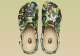  Dép Crocs Classic Clog x A Bathing Ape ABC ‘Camo Green’ 