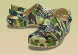  Dép Crocs Classic Clog x A Bathing Ape ABC ‘Camo Green’ 