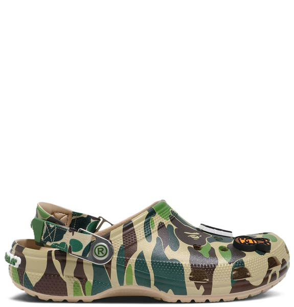  Dép Crocs Classic Clog x A Bathing Ape ABC ‘Camo Green’ 