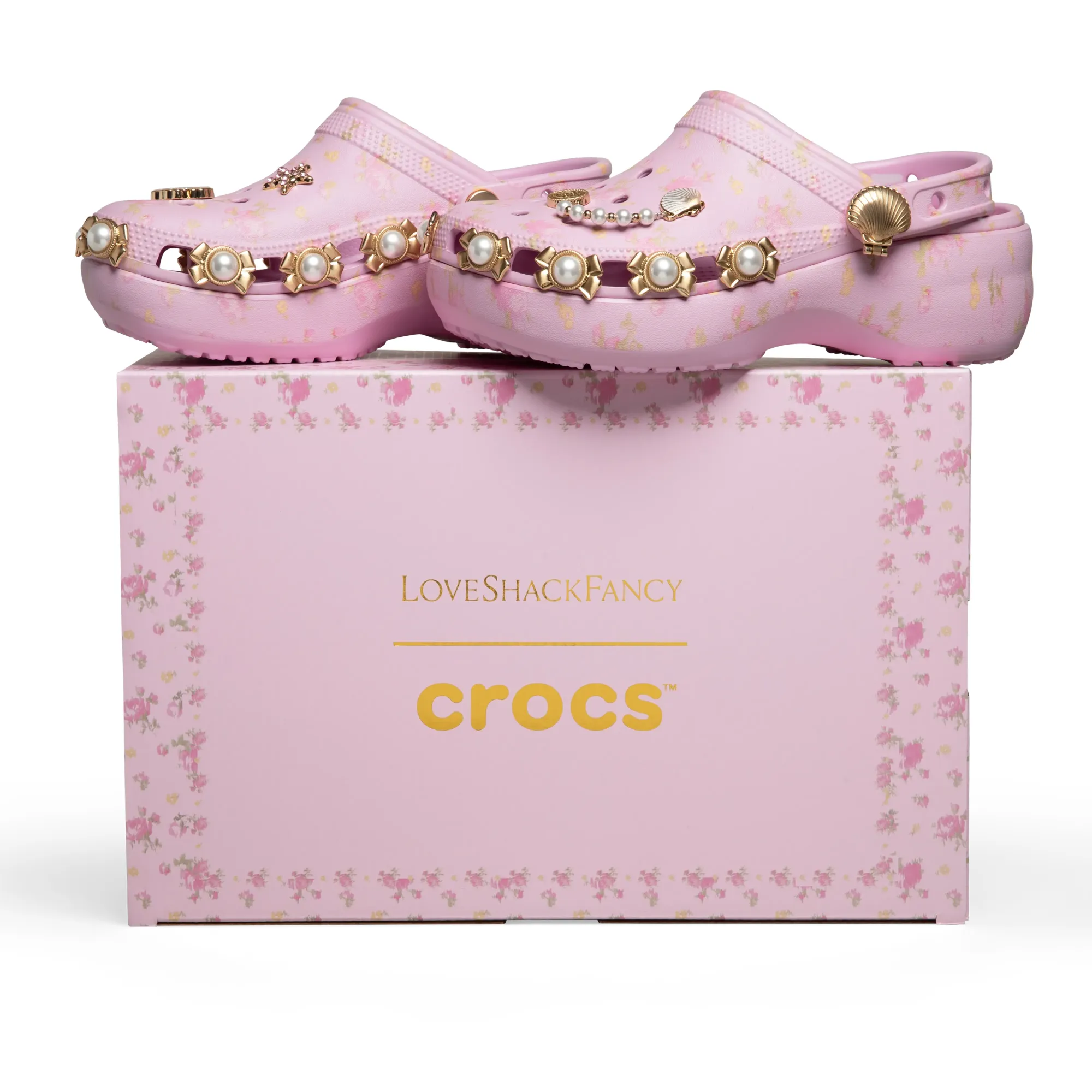  Dép Crocs Classic Platform Clog 'LoveShackFancy' 