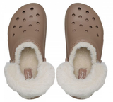  Dép Crocs Classic Platform Fuzz Lined Clog ‘Latte’ 