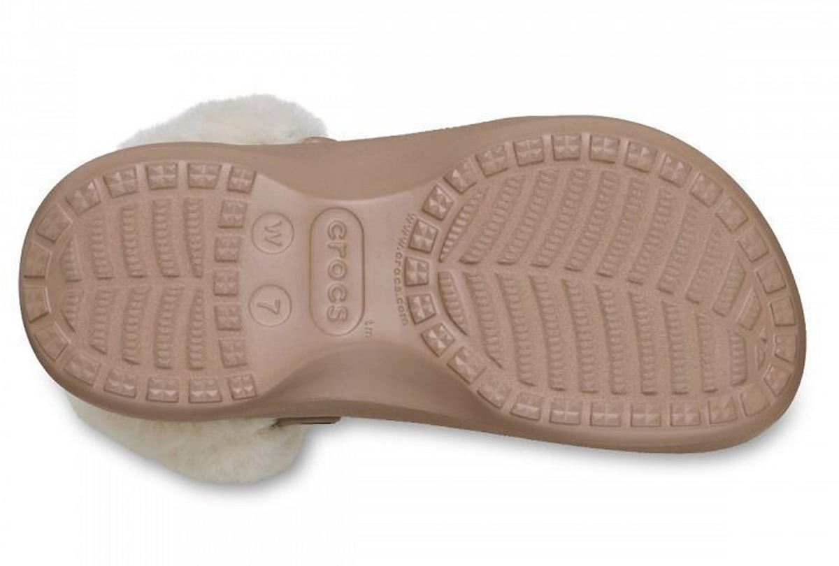  Dép Crocs Classic Platform Fuzz Lined Clog ‘Latte’ 