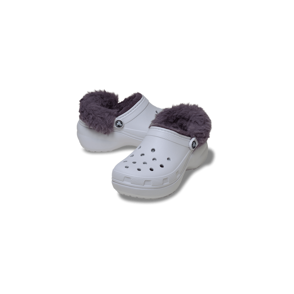  Dép Crocs Classic Platform Fuzz Lined 'Frosted Grape' 