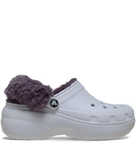  Dép Crocs Classic Platform Fuzz Lined 'Frosted Grape' 